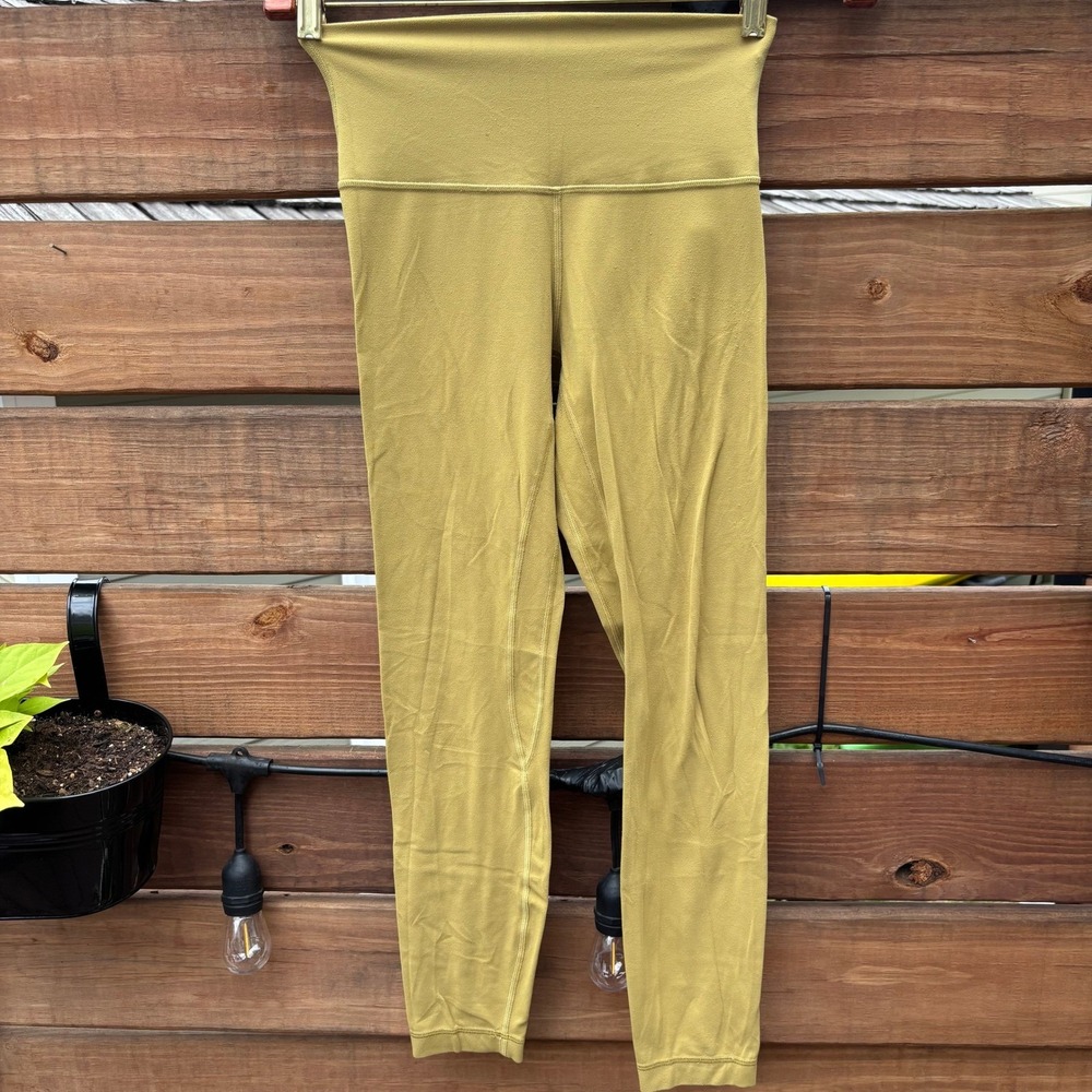 Lululemon Align Leggings Womens 4 Mustard Yellow Good High Rise 25" Inseam